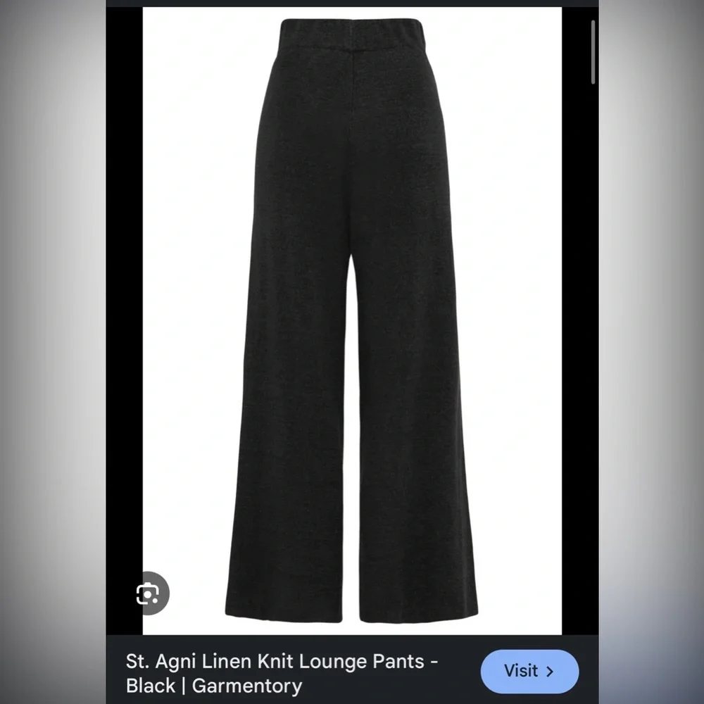 St agni lounge pants black NWT Medium M - Picture 2 of 9
